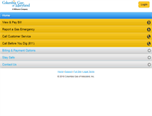 Tablet Screenshot of columbiagasmd.com
